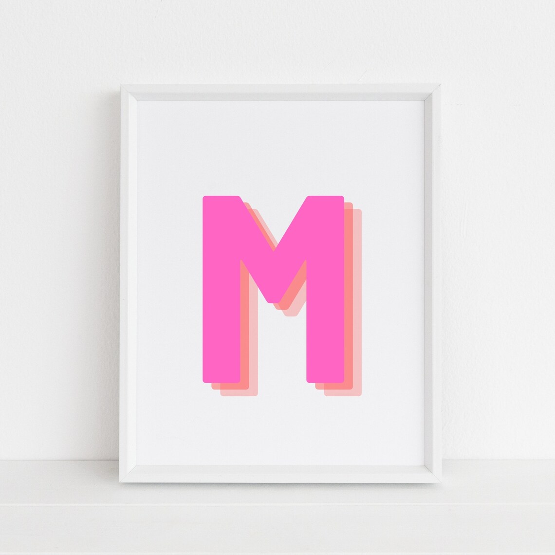 Alphabet M Retro Wall Decor, Nursery Decor