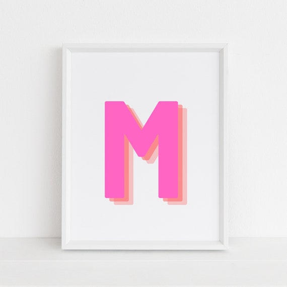 Alphabet M Retro Wall Decor, Nursery Decor