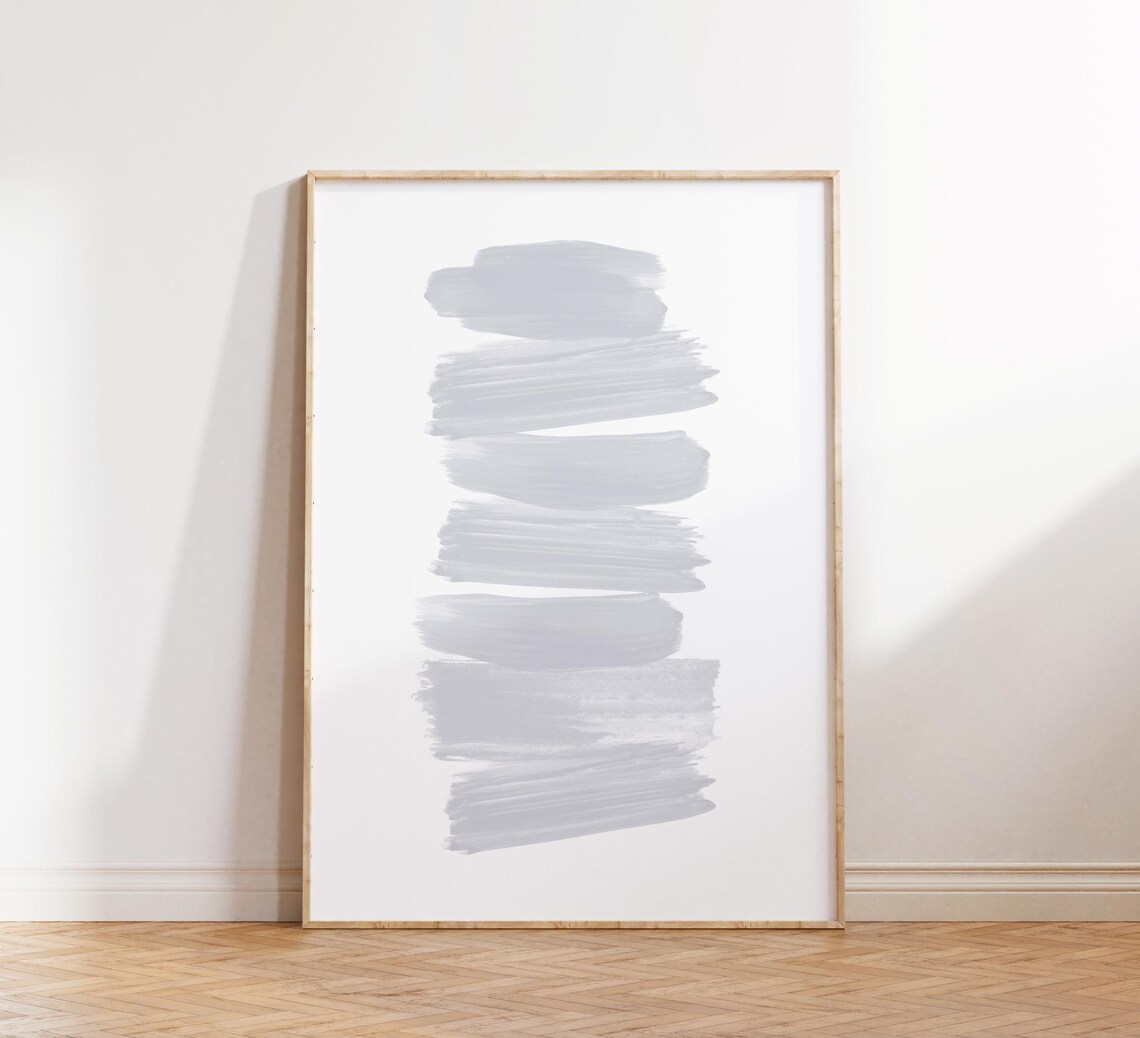 Minimalist Abstract Brush Stroke, Modern Wall Art