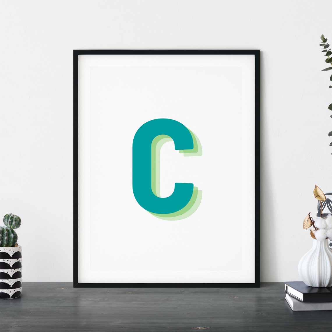 Letter C - Retro 3D Monogram - Image 4