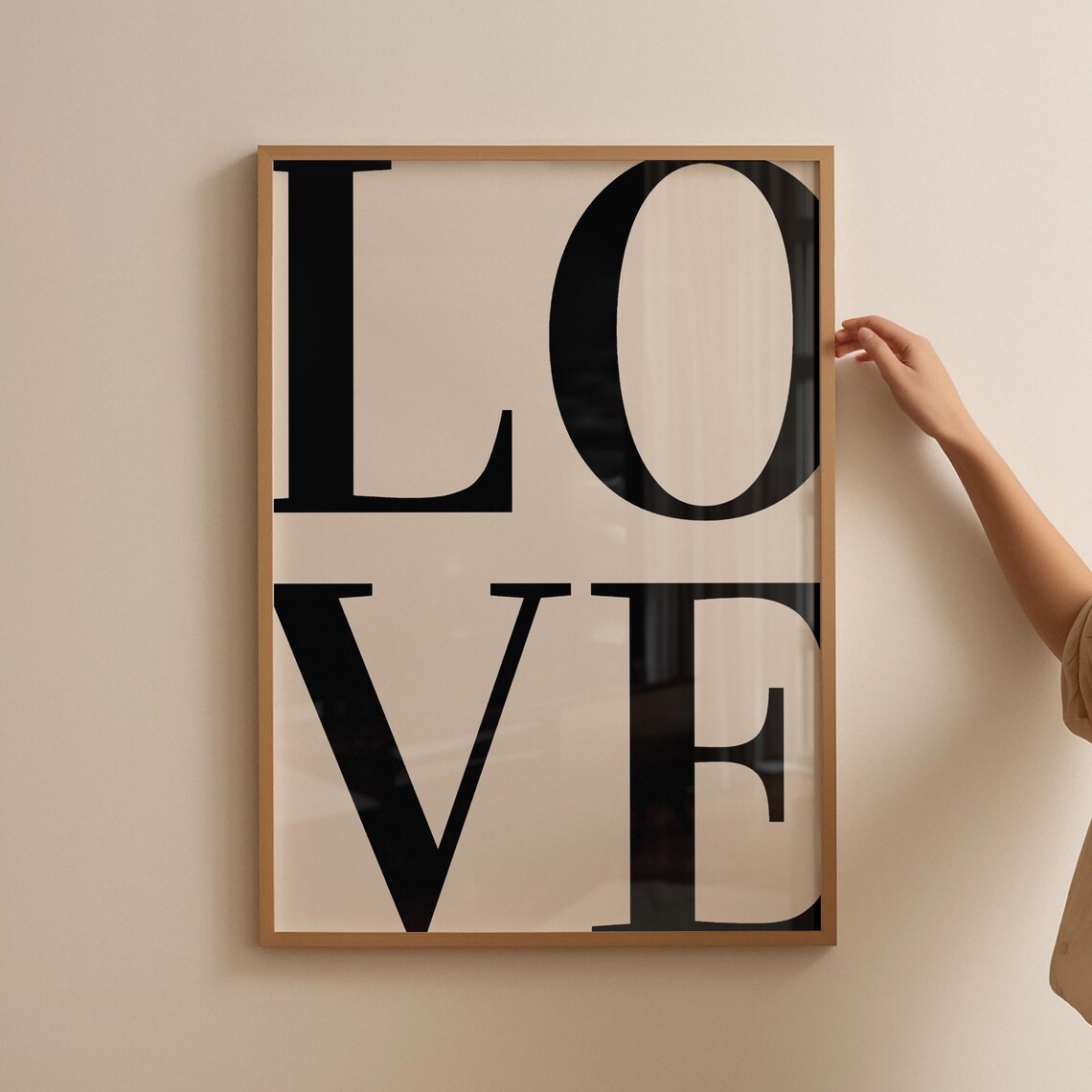 Love Vintage 70s Retro Typography Art Print - Image 4