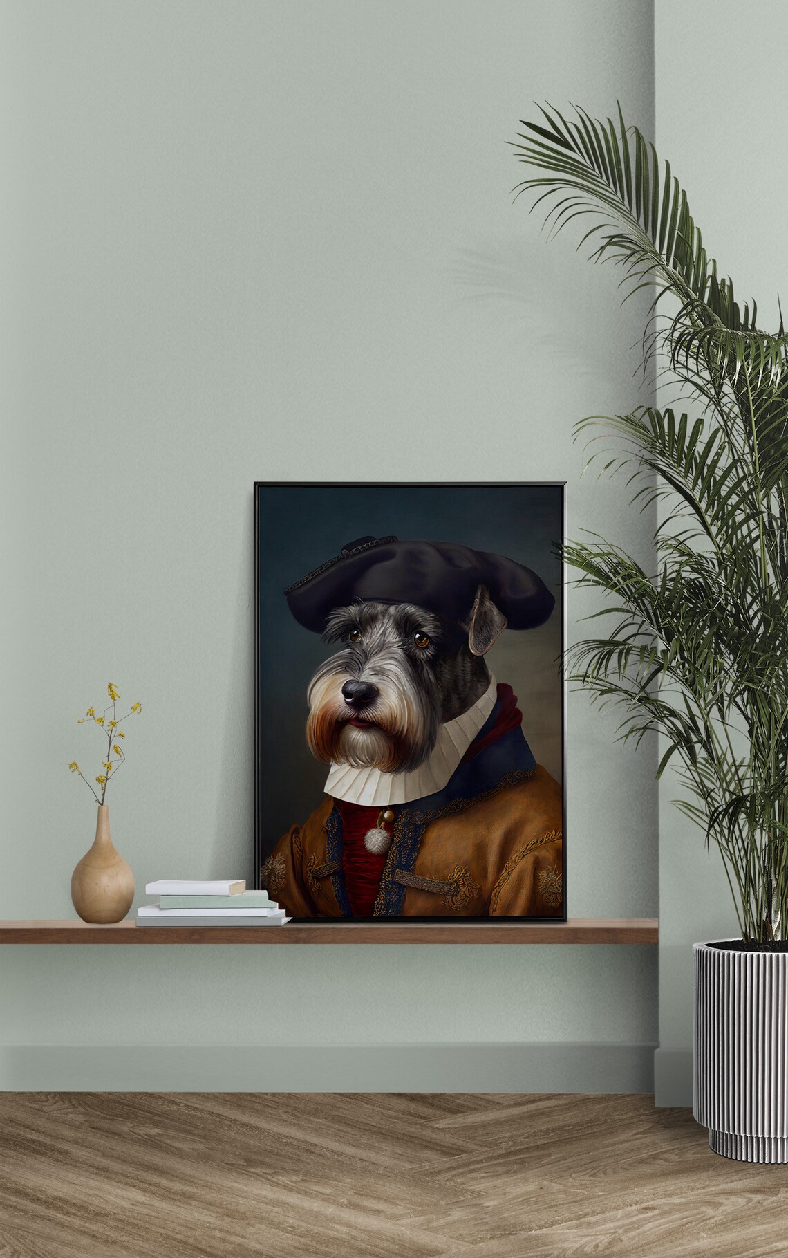 Noble Schnauzer Baroque Style Art Print - Image 2