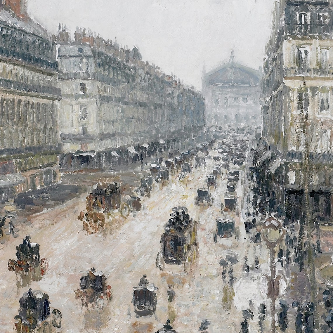 Vintage France Cityscape Print French Antique Painting Neutral Toned Art European Fine Oil Painting Art Art - Image 4