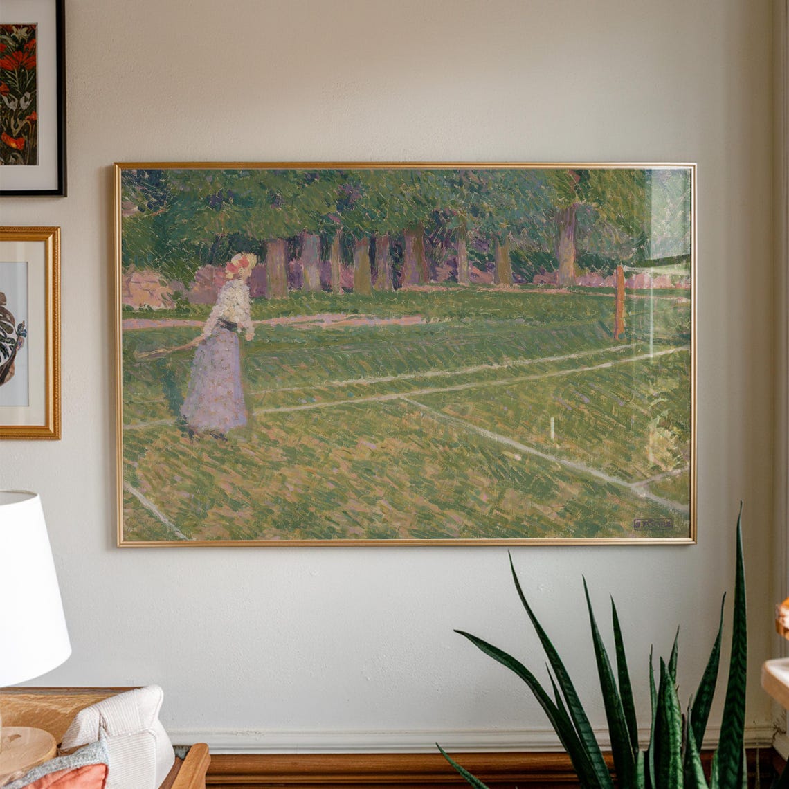 Tennis at Hertingfordbury Spencer Frederick Gore Impressionist Poster