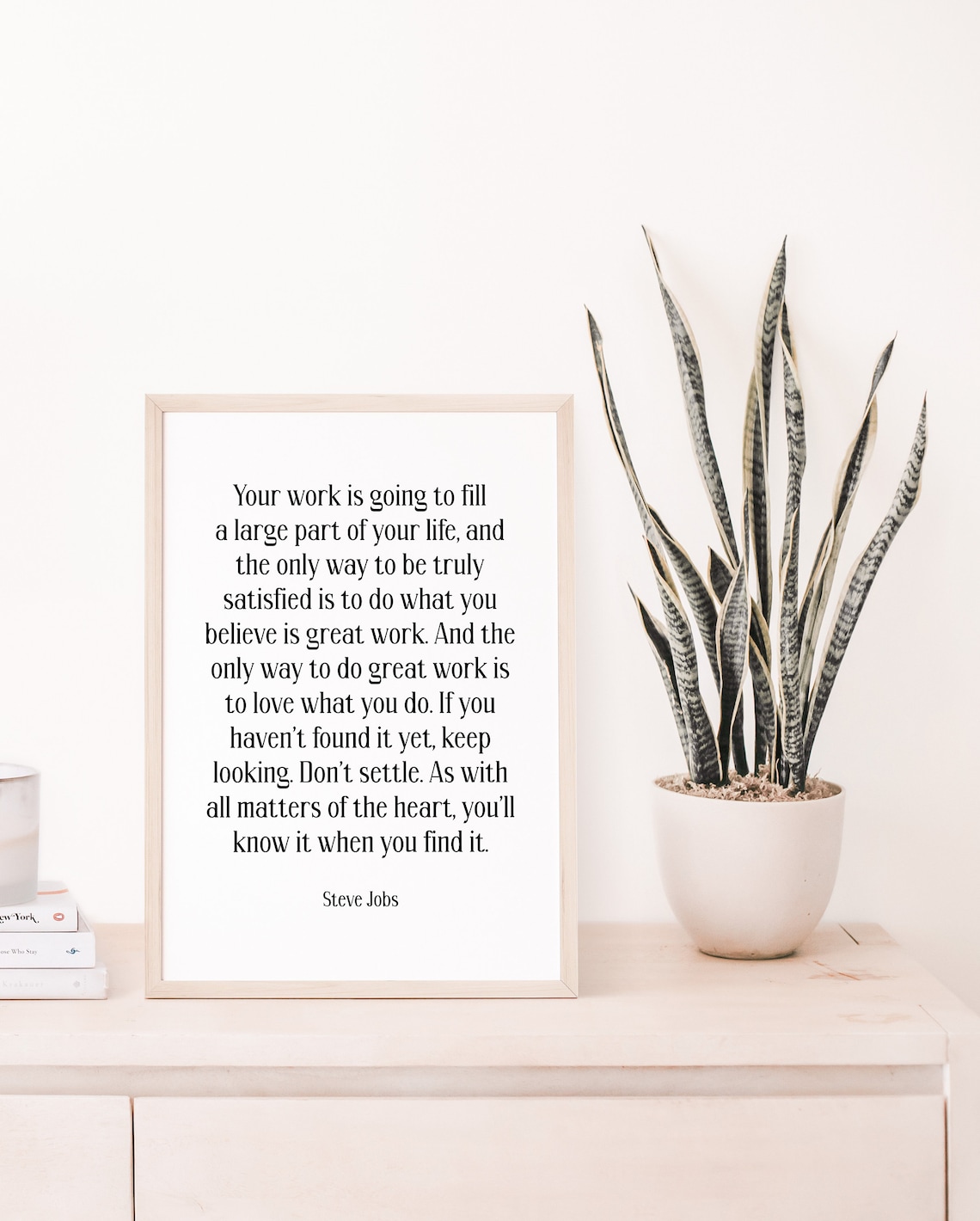 Steve Jobs Love What You Do Work Quote Typography Inspirational Poster