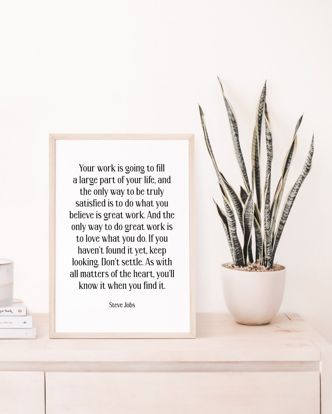 Steve Jobs Quote Poster Inspirational Wall Art Motivational Decor Bedroom