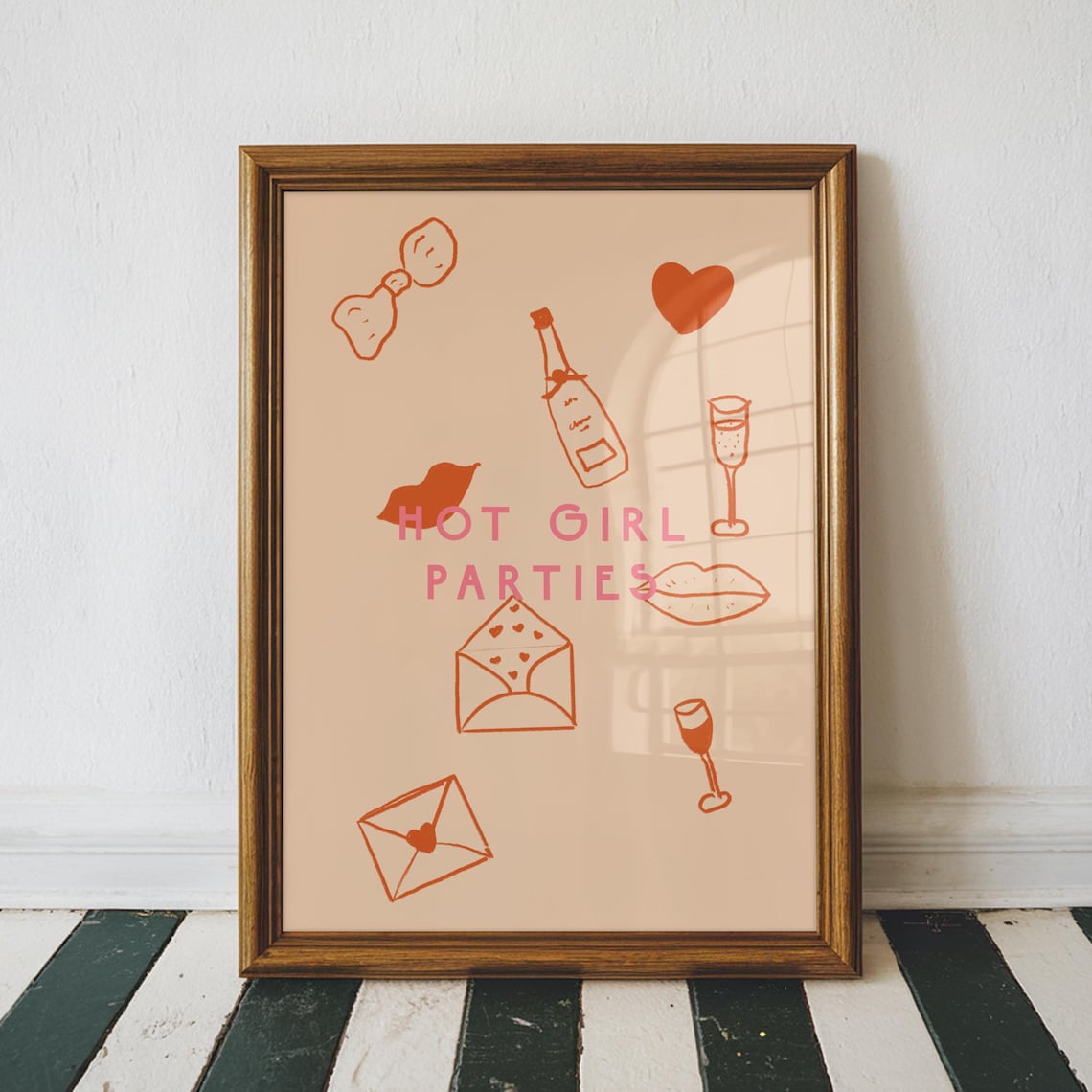 Hot Girl Parties Wall Art Decor Hosting Dining Room Cozy Home Funny