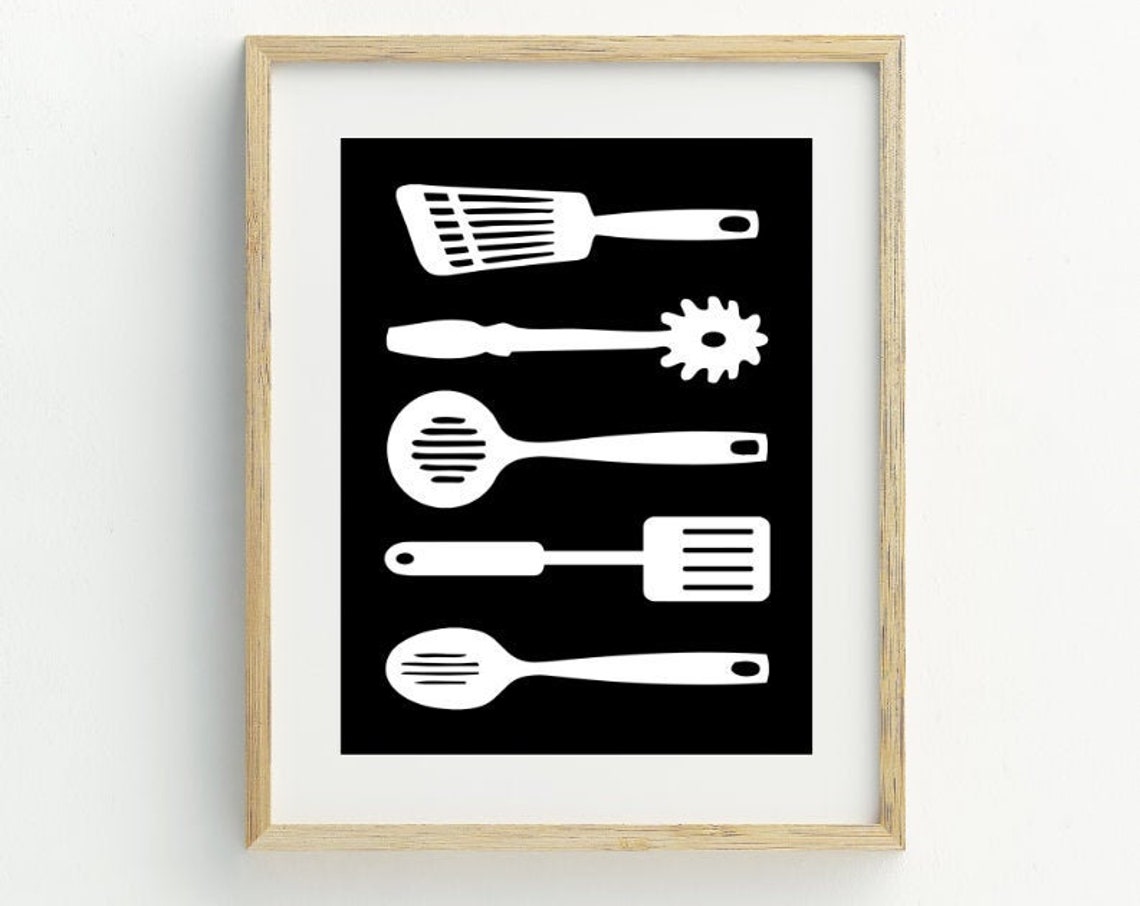 Utensils, Kitchen Minimalist Art Print