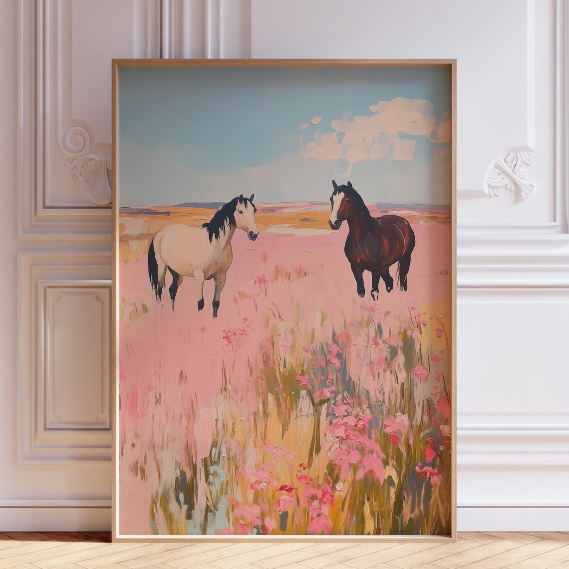 Coastal Cowgirl Horse Landscape Art Print