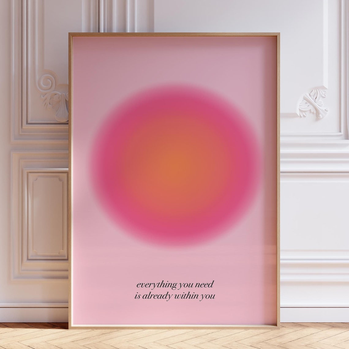 Pink Aura Gradient Poster with Inspirational Already Within You Quote