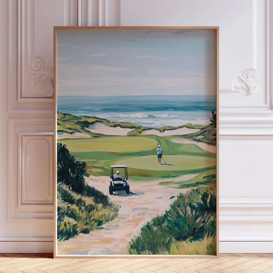 Golf Landscape Watercolor Course Poster Print