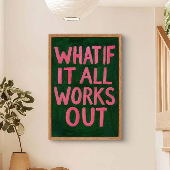 Motivational Wall Art Positive Quote Print Inspirational Poster Modern Decor Affirmation