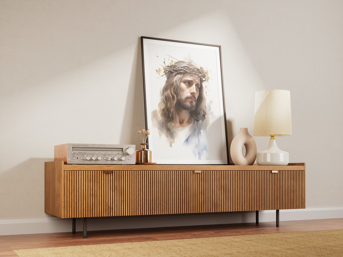 Jesus Christ, Crown of Thorns Religious Art Print - Image 3