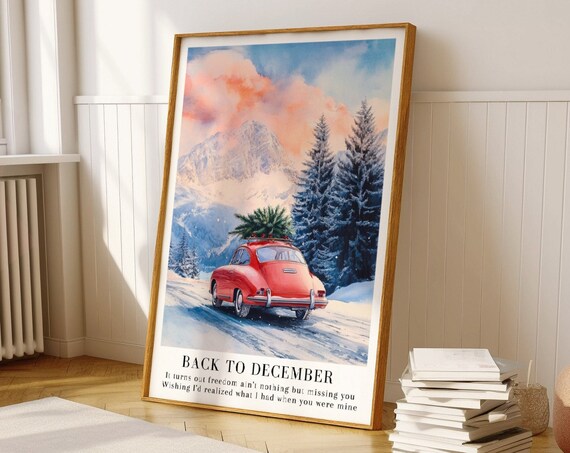 Back To December Christmas Watercolor Art Print