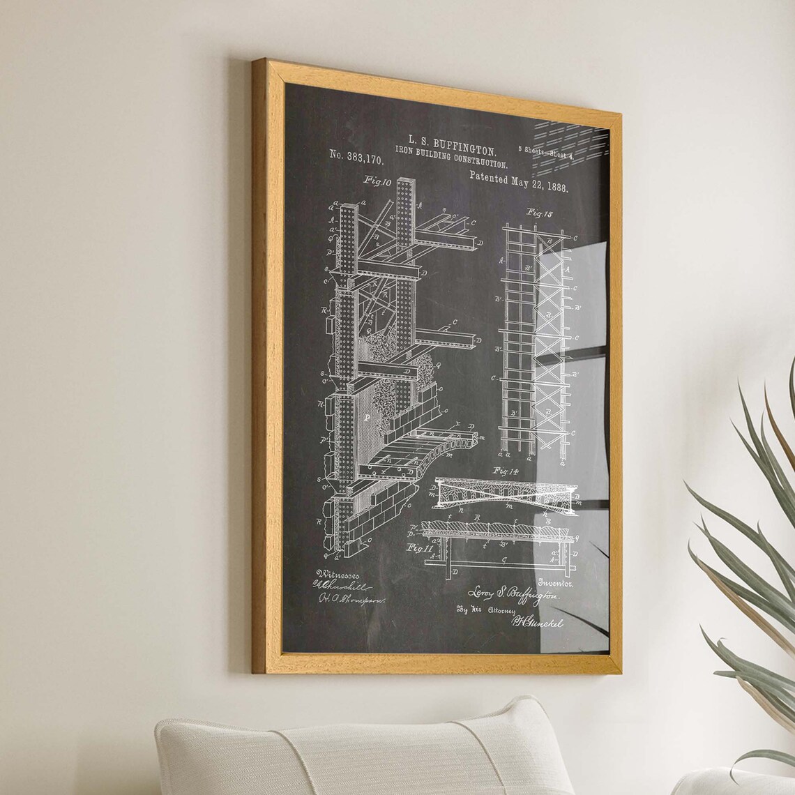 Iron Building Inventions Poster, Architectural History