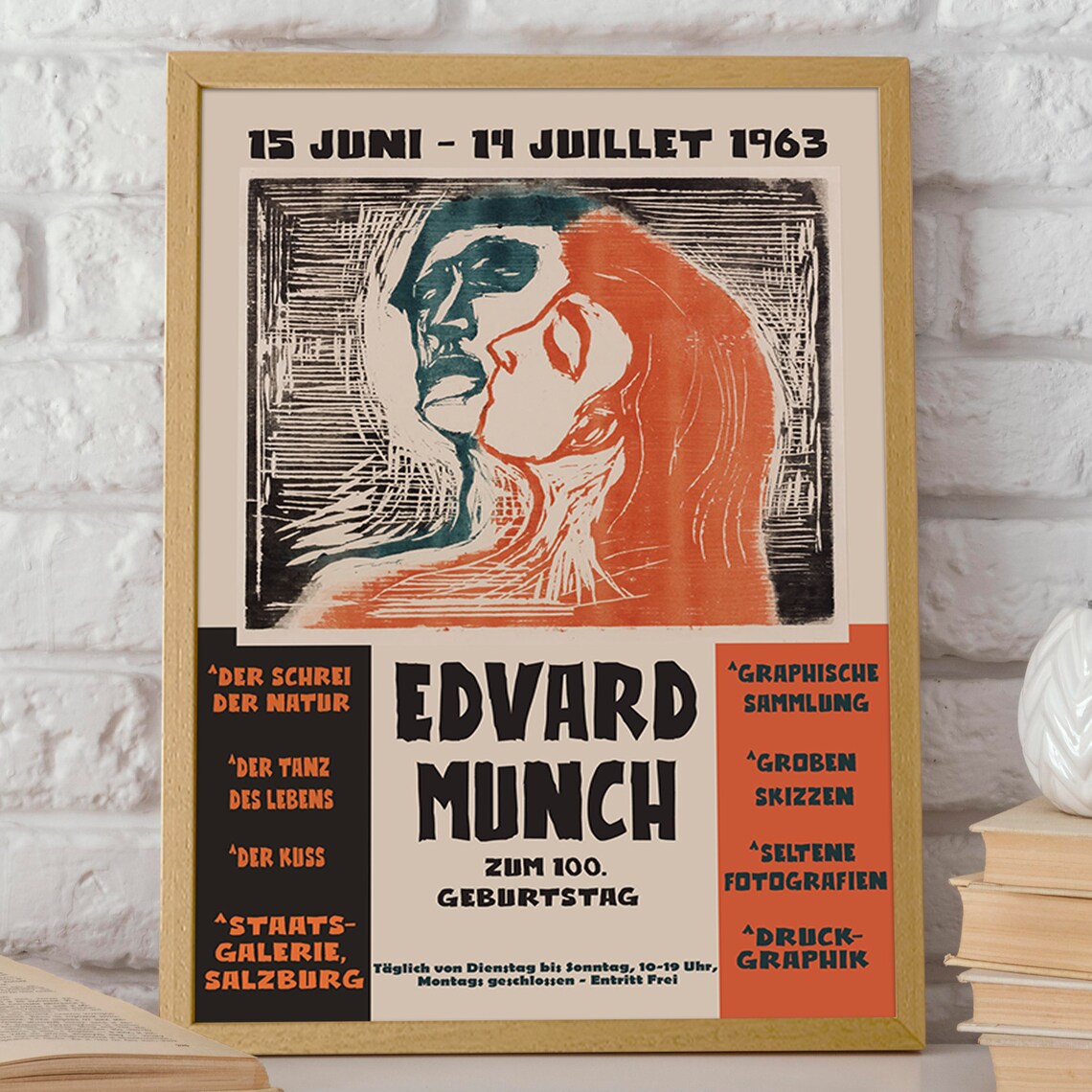 Edvard Munch Exhibition Poster, Abstract Art Print - Image 2