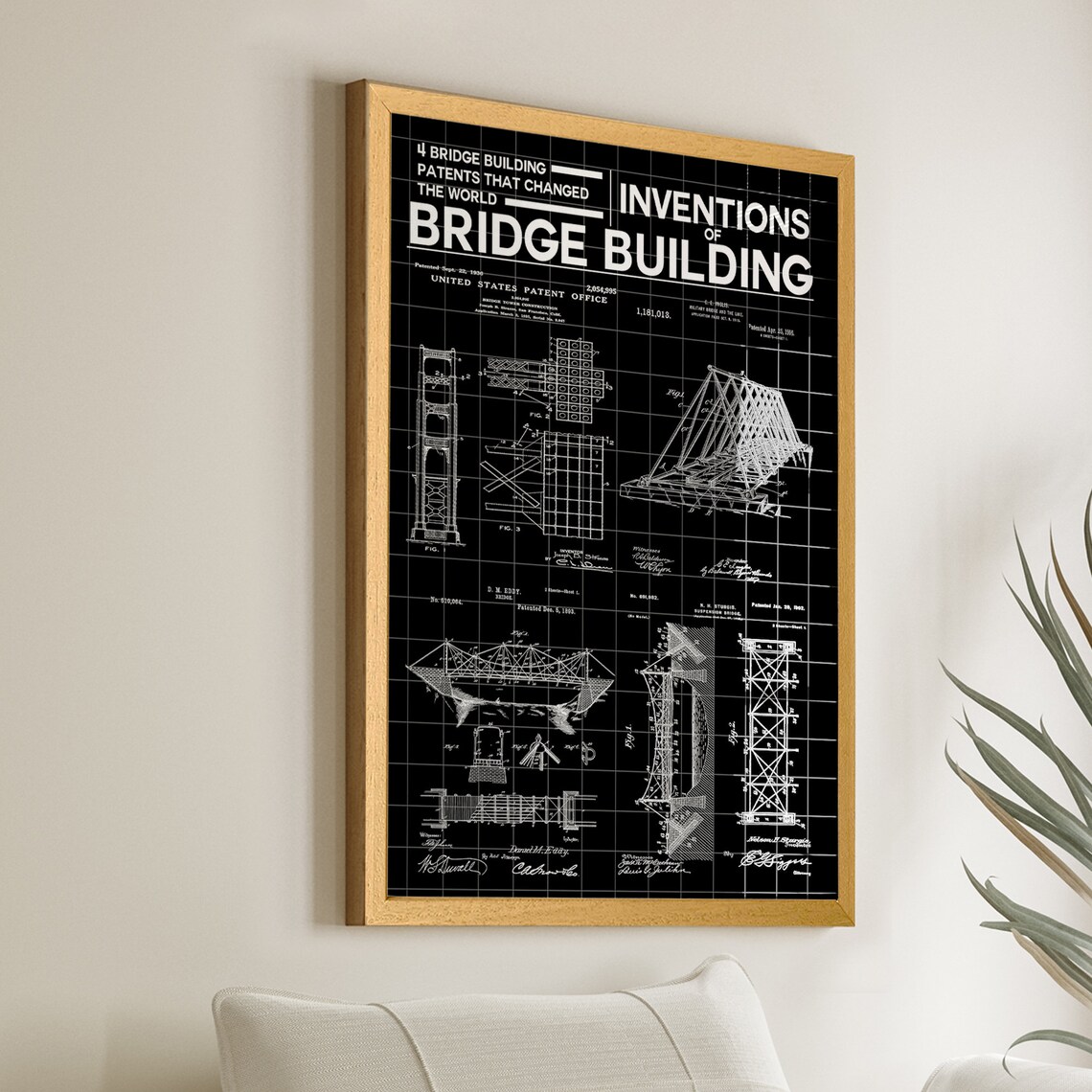 Bridging Innovation Bridge Engineering Patent Poster - Image 2