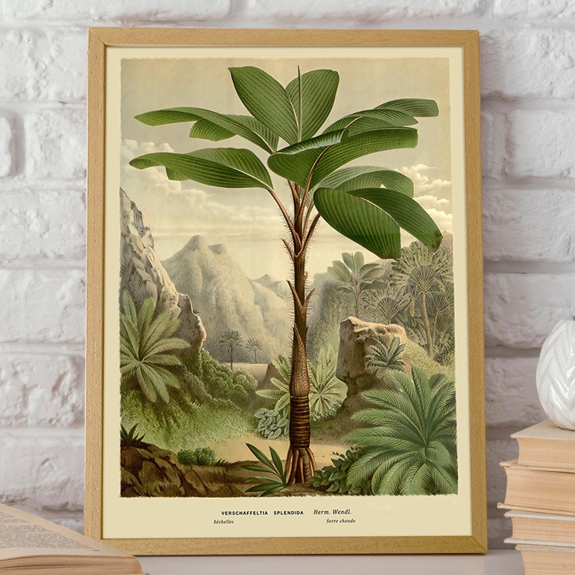 Vintage Tropical Tree Art Print, Greenery Wall Decor - Image 2