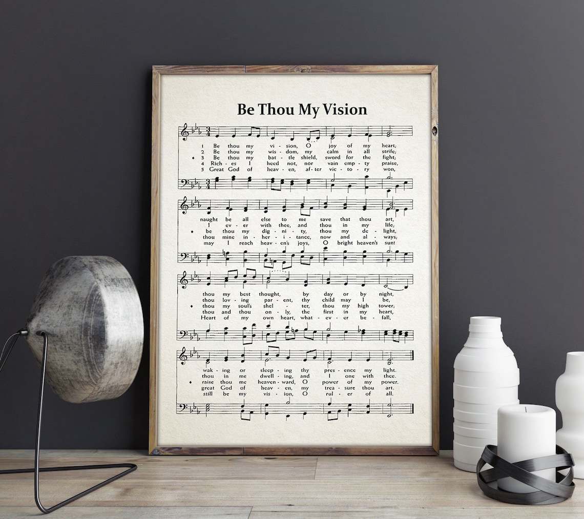 Be Thou My Vision Hymn Sheet Music, Art Print