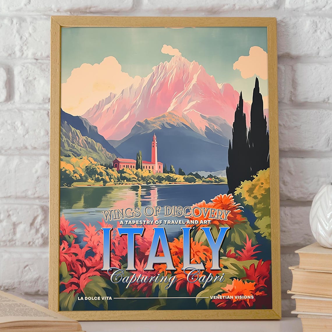 Italy Travel Art Poster Italian Countryside Capri Landscape Art Print Romantic European Travel Wall Art Poster Or Print - Image 2