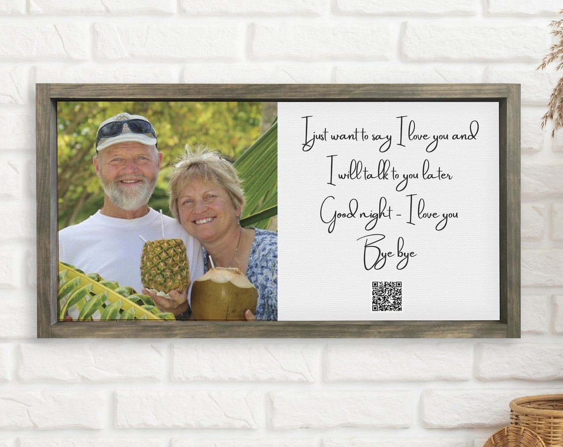 Memorial Voicemail Gift with QR Code Custom Photo Keepsake Poster
