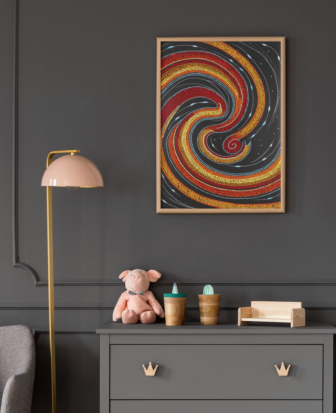Aboriginal Dot Art Print, Australian Home Office Decor - Image 3