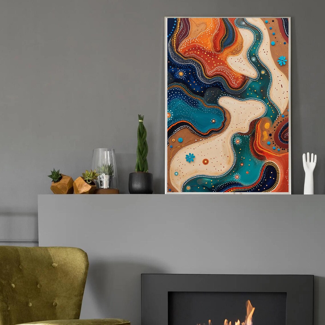 Australian Dot Art, Aboriginal Indigenous Art - Image 2