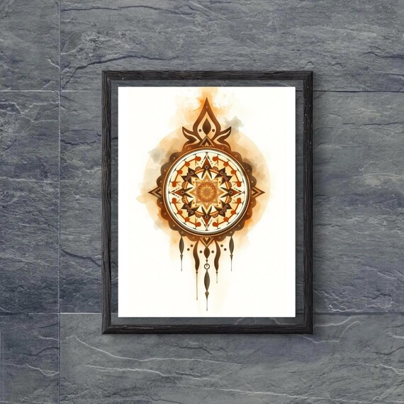 Aztec Empire Pattern, Minimalist Mexican Decor