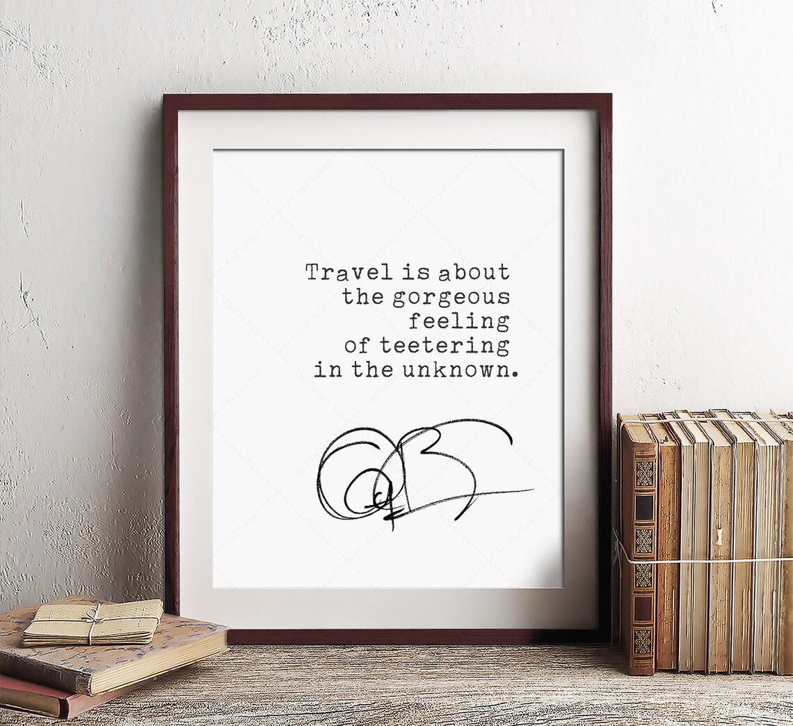 Anthony Bourdain Quote Art Print, Travel Typography - Image 3