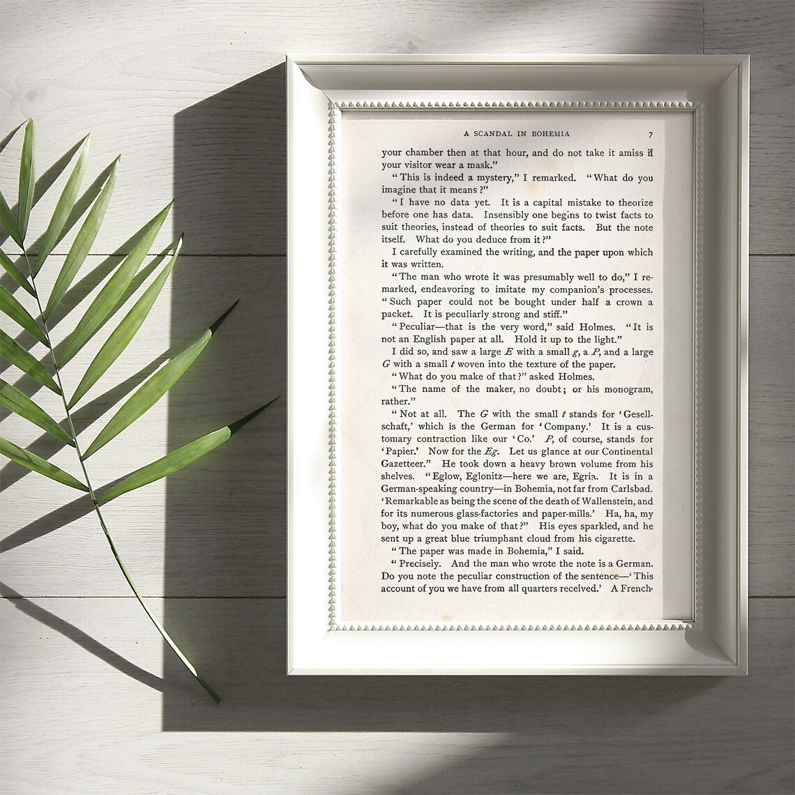 Arthur Conan Doyle A Scandal In Bohemia Sherlock Holmes First Page Art Print - Image 2