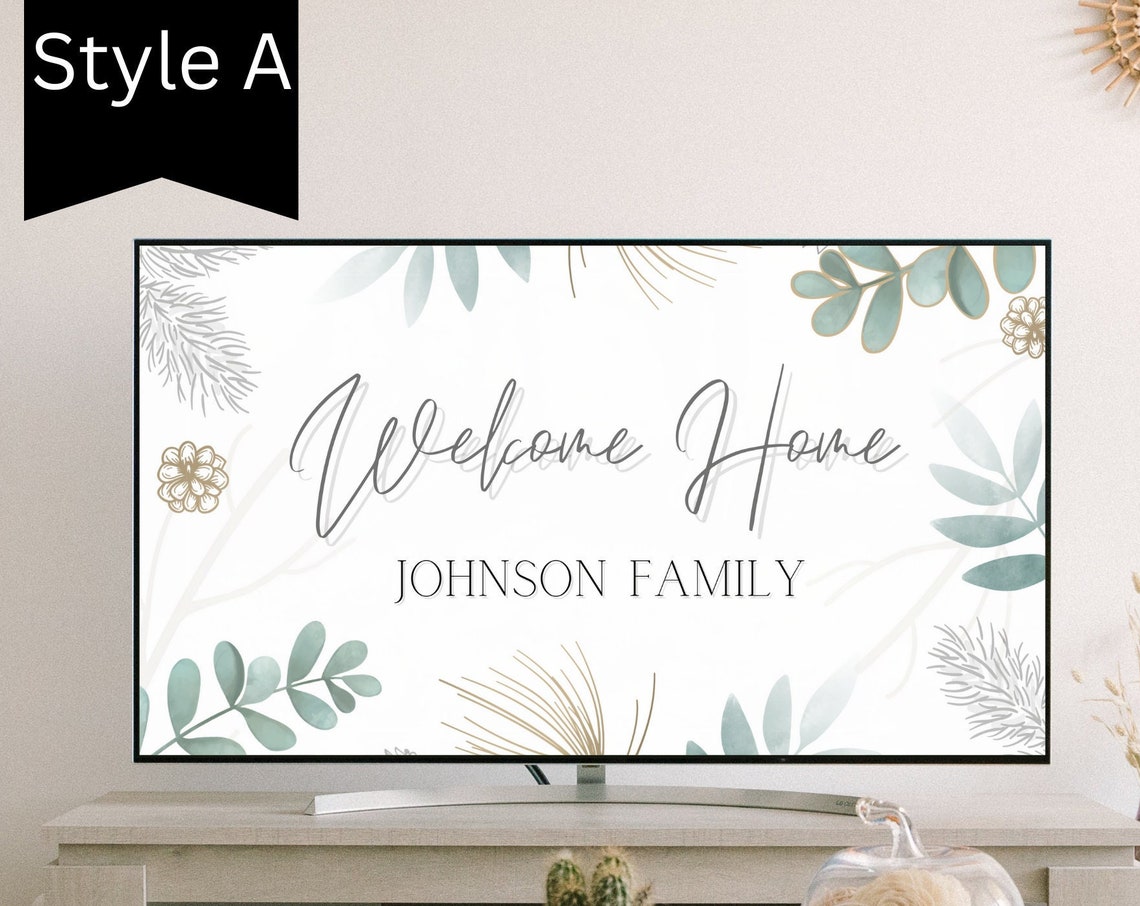 Customized Frame Tv Art Personalized Frame Tv Art Welcome Home Sign Fall Decor Art For Frame Tv Aesthetic Art