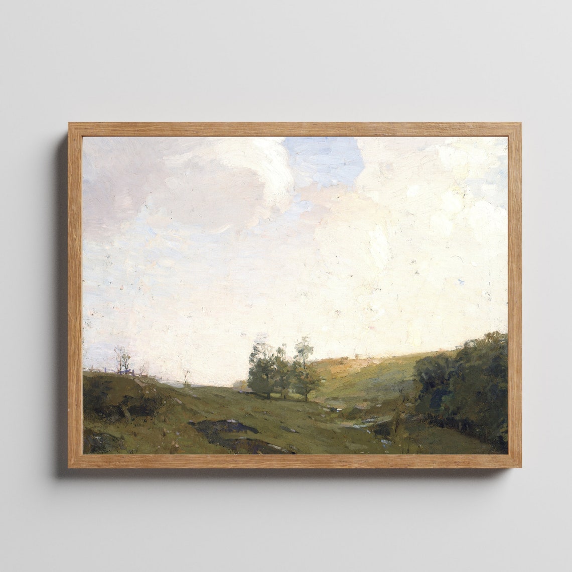 Green River Valley Meadows Soft Impressionist Landscape Poster - Image 2