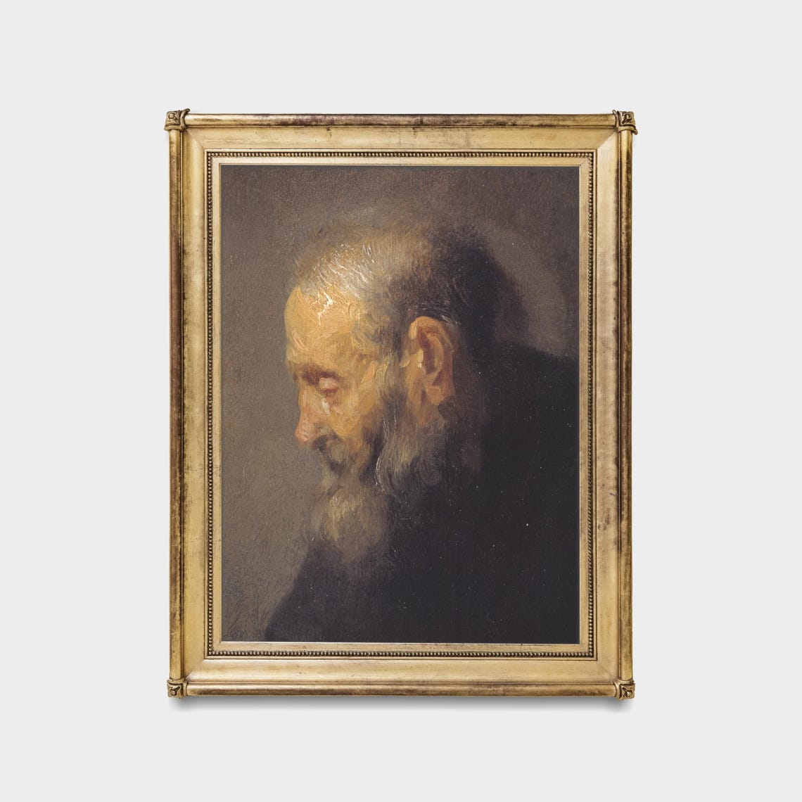 Old Master Portrait Of Elderly Bearded Man In Dark Robes Poster - Image 5