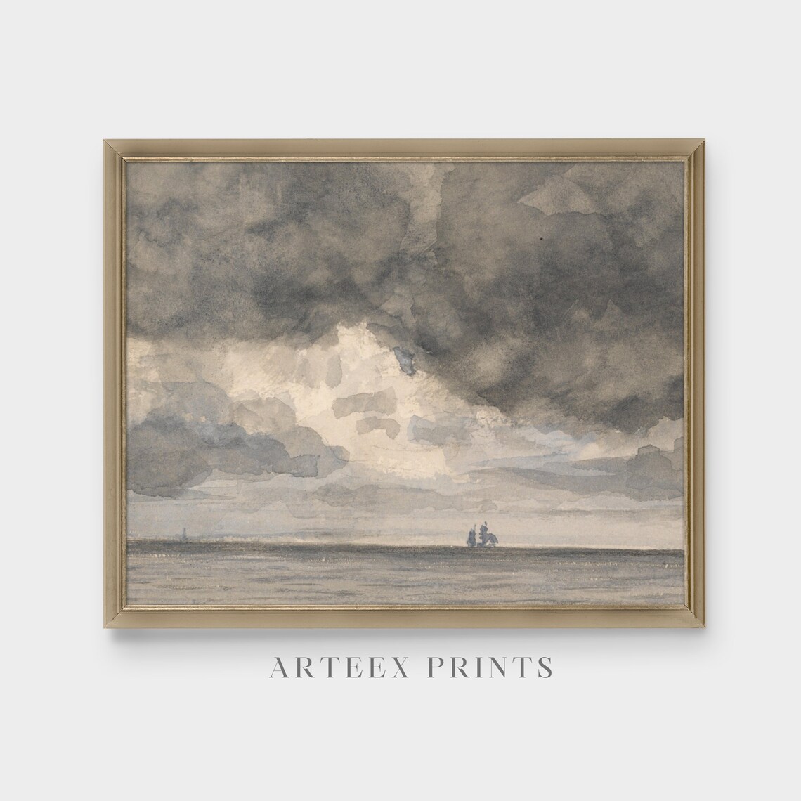 Vintage Seascape Painting Antique Ocean Poster - Image 3