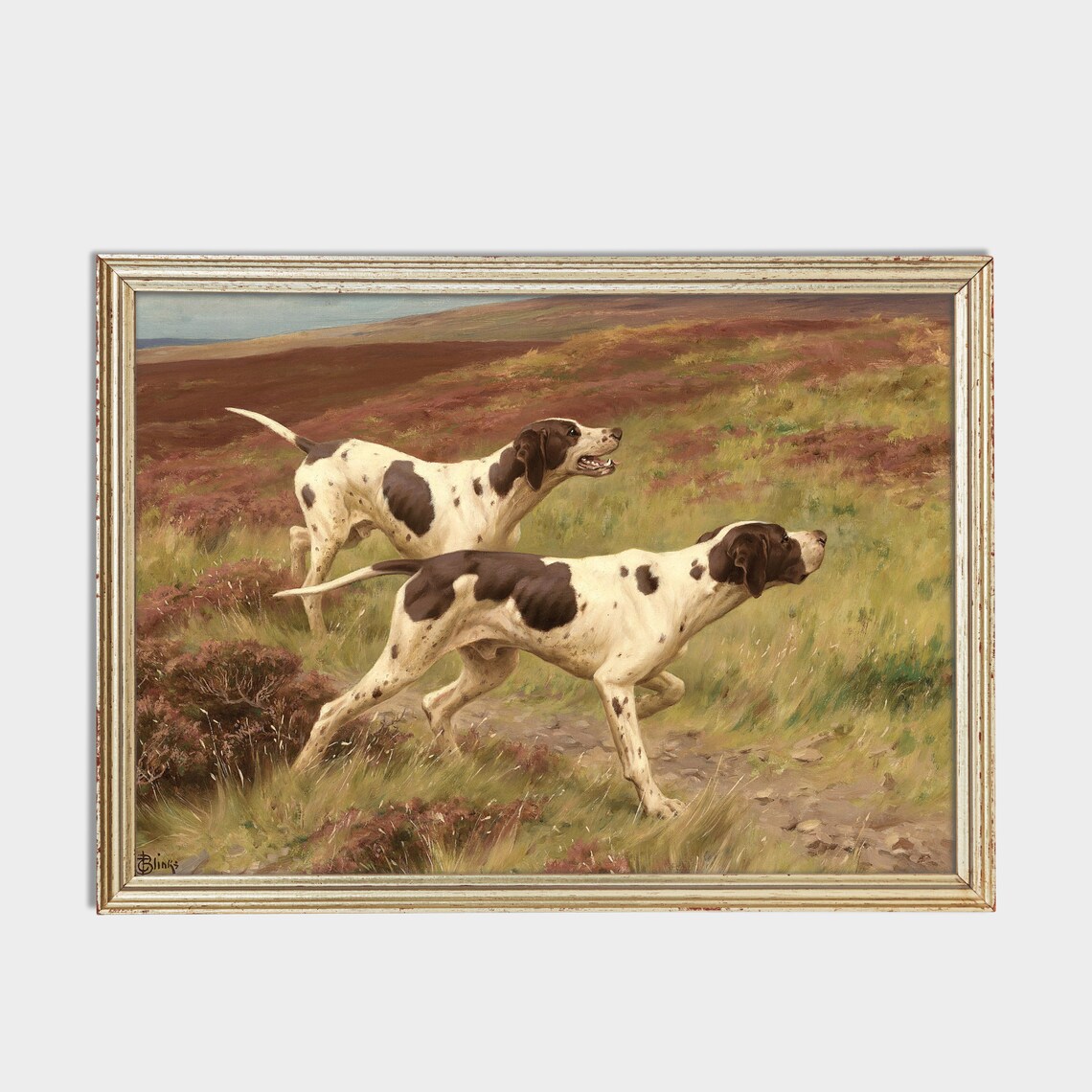 Vintage Dogs Painting Antique Animal Art Print - Image 2