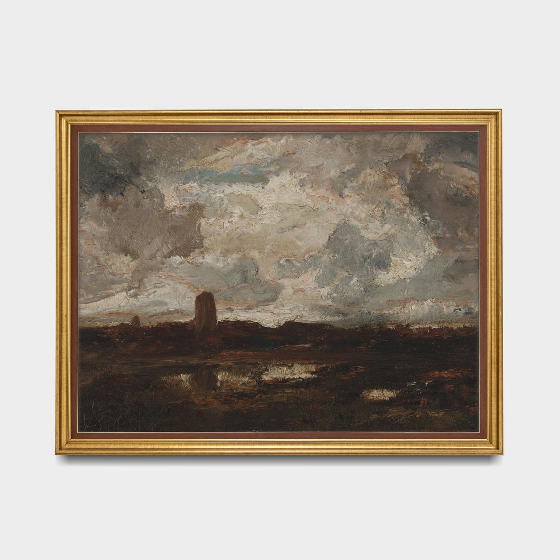 Dark Dramatic Moorland Under Stormy Sky Moody Landscape Poster - Image 5