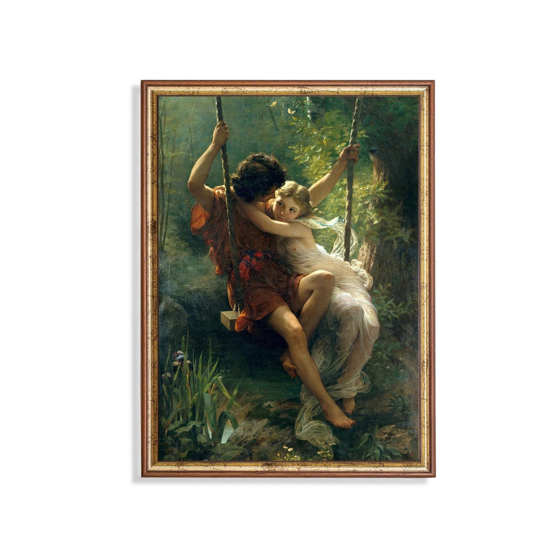 Springtime Couple on Swing Pierre Auguste Cot Romance Poster
