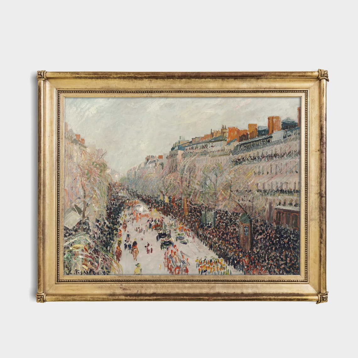 Paris Carnival Parade on a Grand Boulevard Impressionist Poster - Image 4