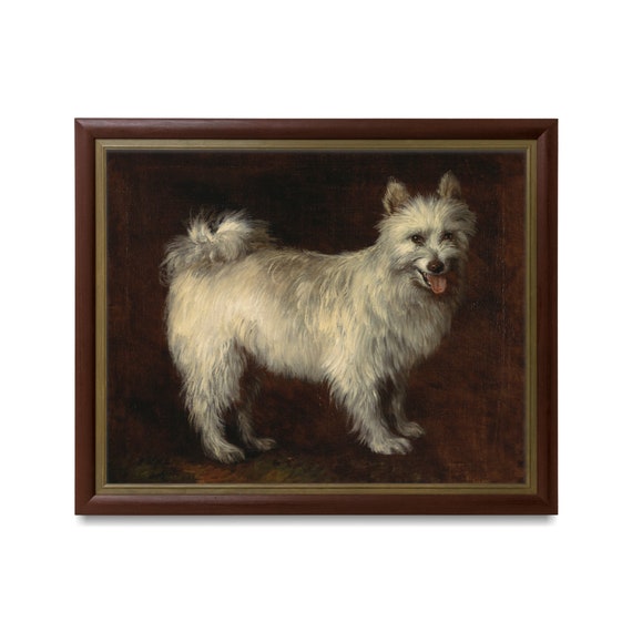 Printed And Shipped Vintage Dog Portrait Antique Animal Painting Moody Rustic Pet Print Dog Lover Gift Fine Art Physical Prints