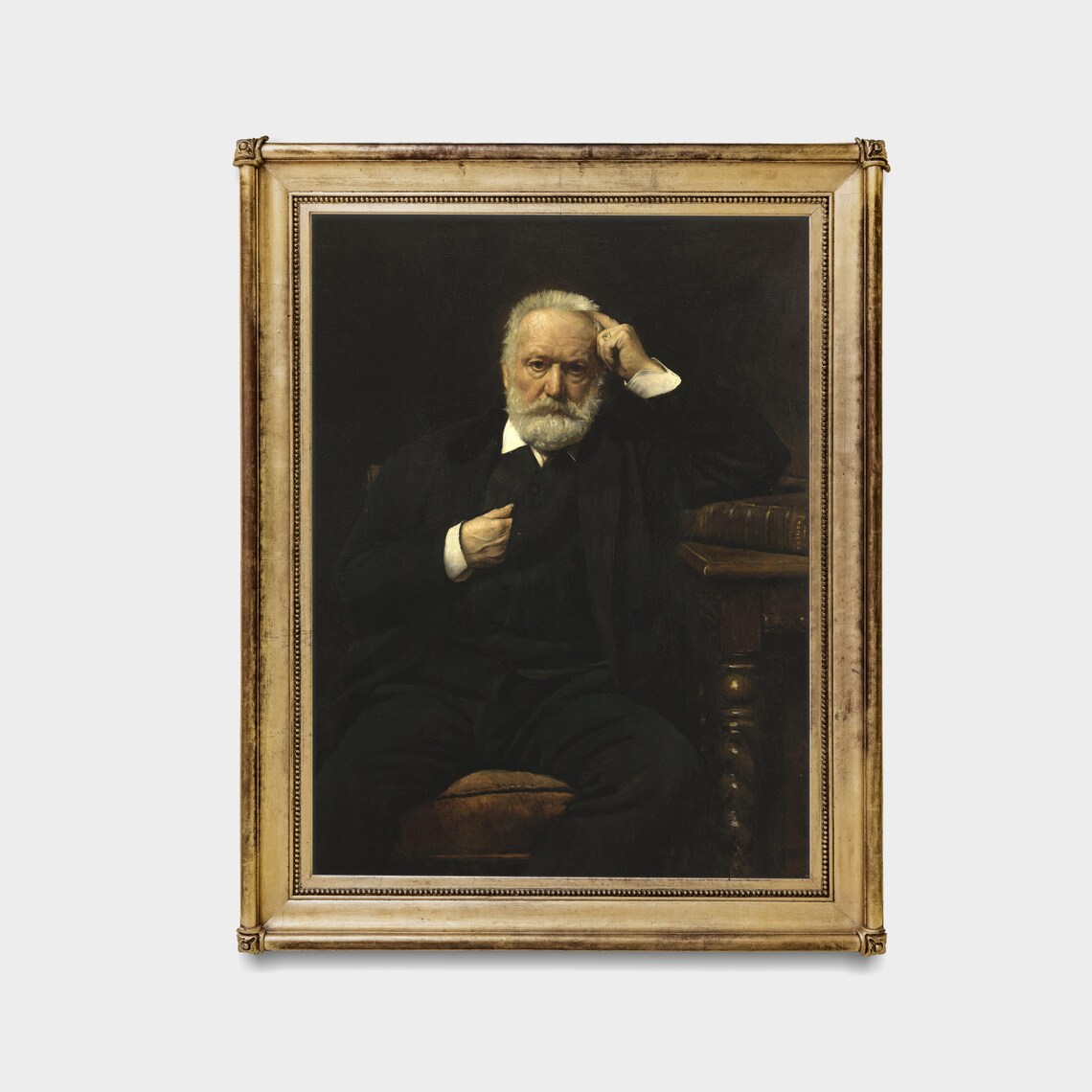 Elderly Bearded Gentleman Seated Dark Vintage Classic Portrait Poster - Image 3