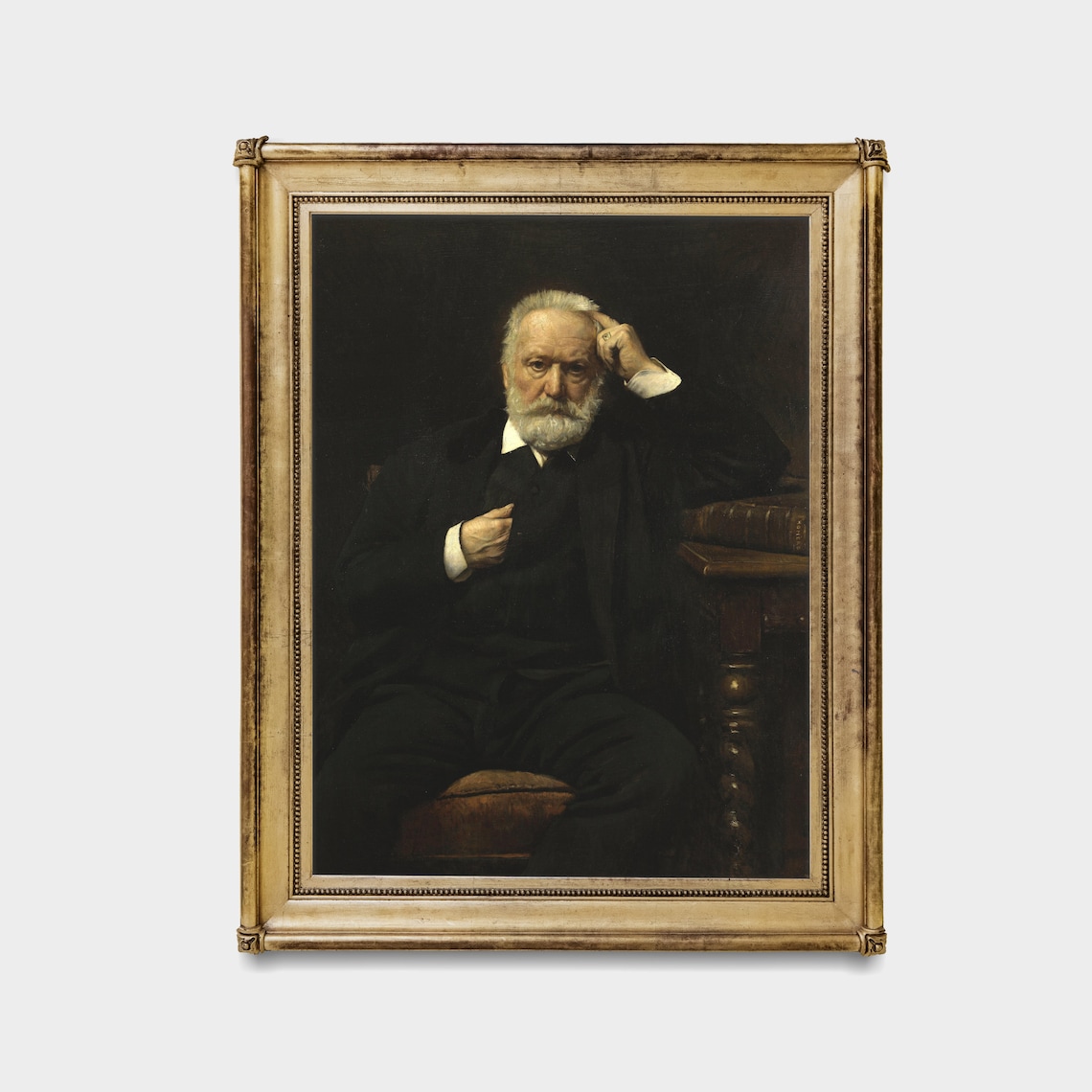 Victor Hugo Seated Portrait Vintage Literary Figure Painting Poster - Image 2