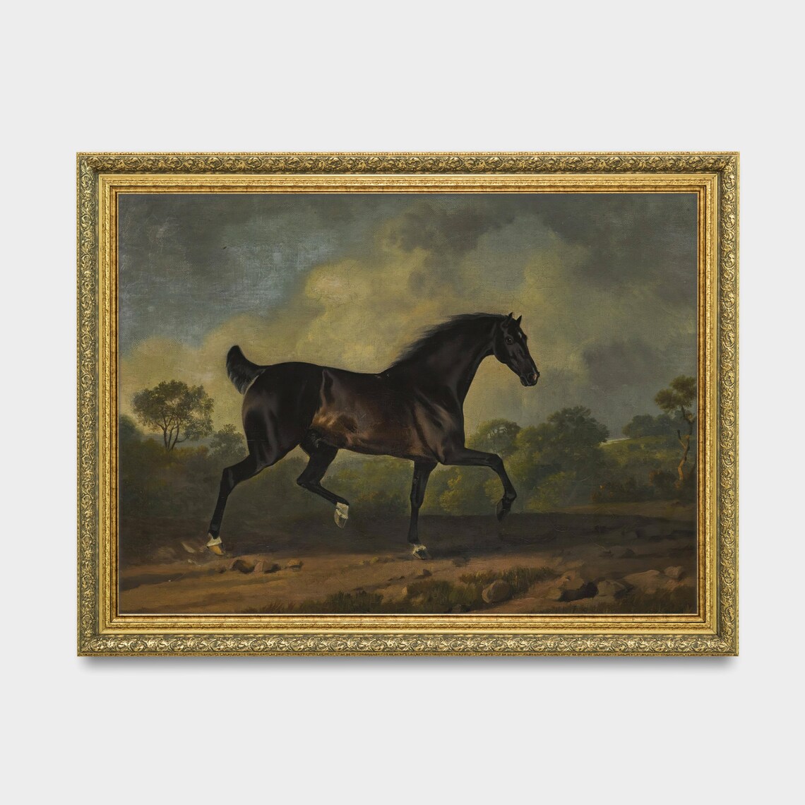 Vintage Horse Painting, Farmhouse Wall Art Print - Image 3