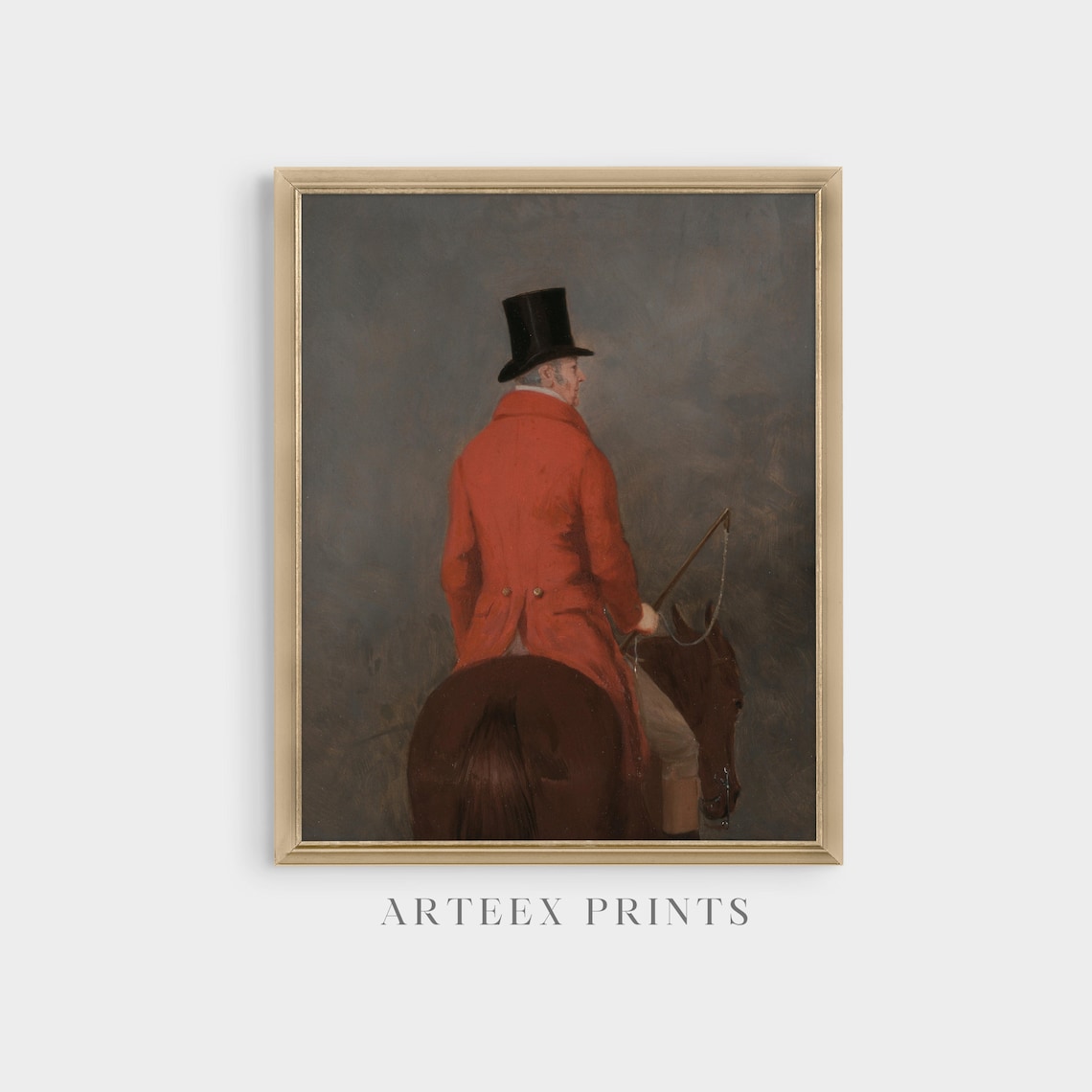 Gentleman On Horse Vintage Equestrian Art Print - Image 5