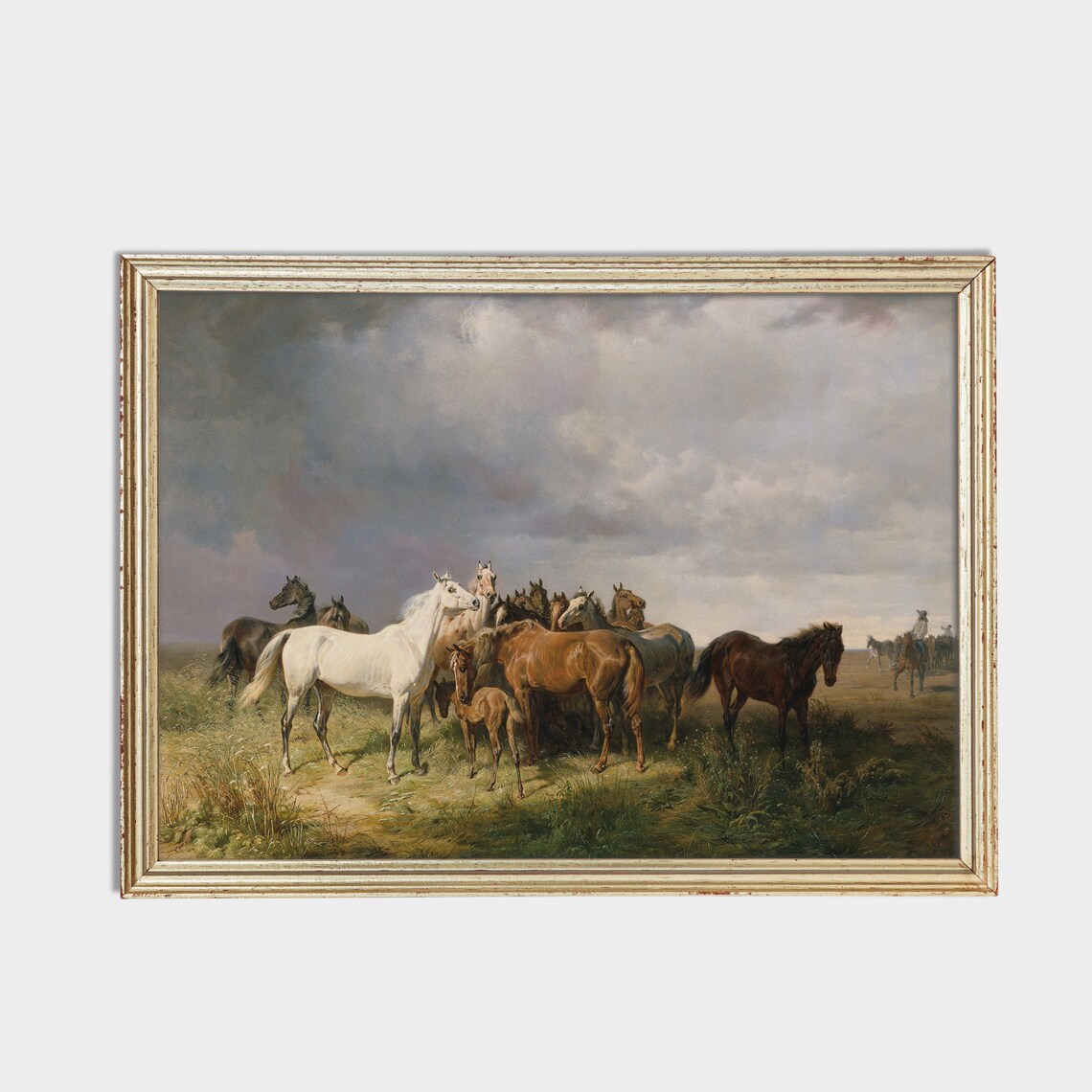 Vintage Horse Painting Antique Equestrian Art Print - Image 2