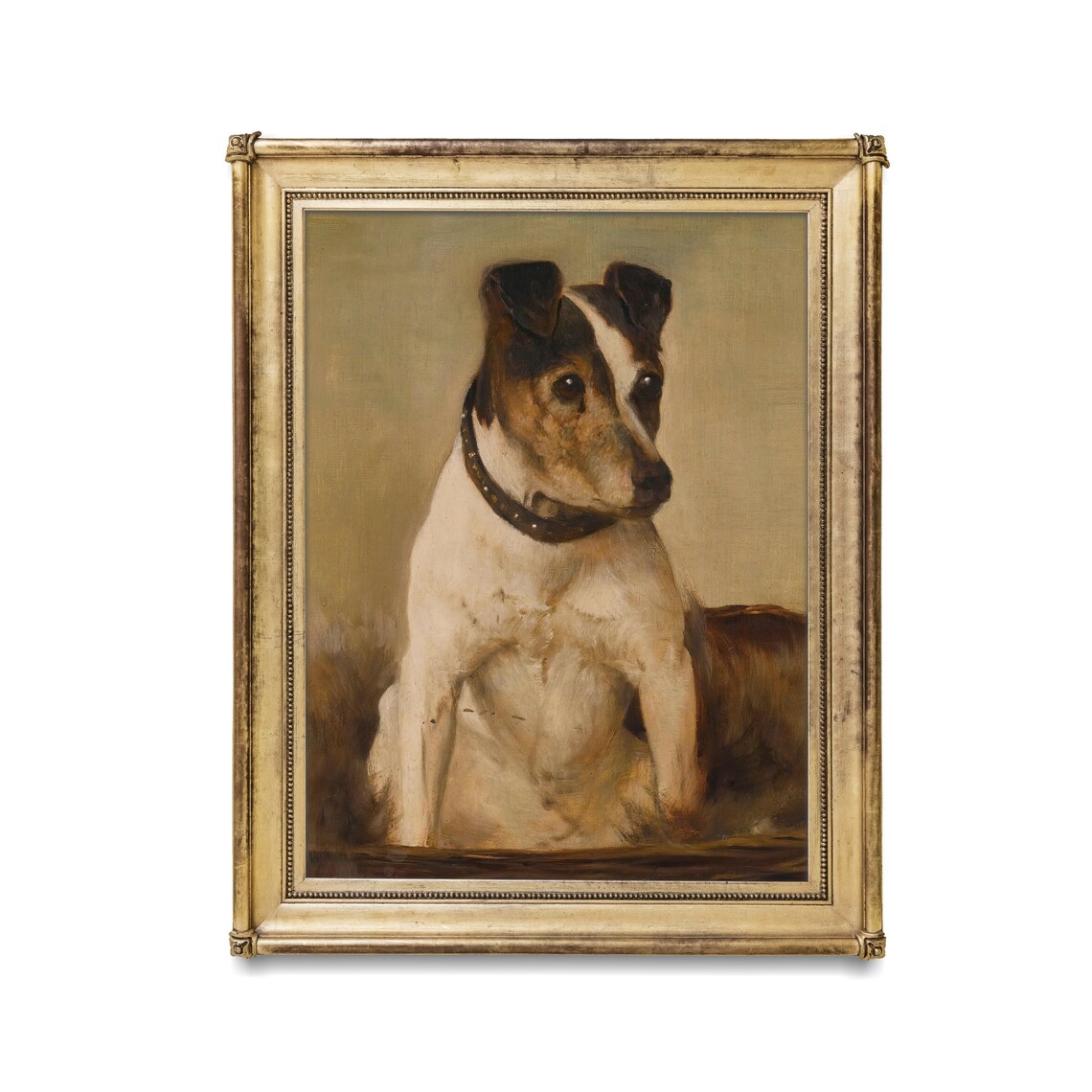 Vintage Dog Portrait, Antique Farmhouse Wall Art Print - Image 2