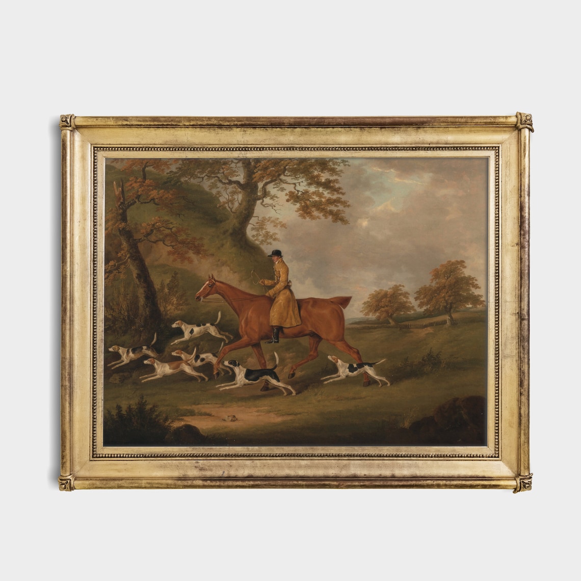 Vintage Horse and Hound Art Print, Rustic Equestrian - Image 4
