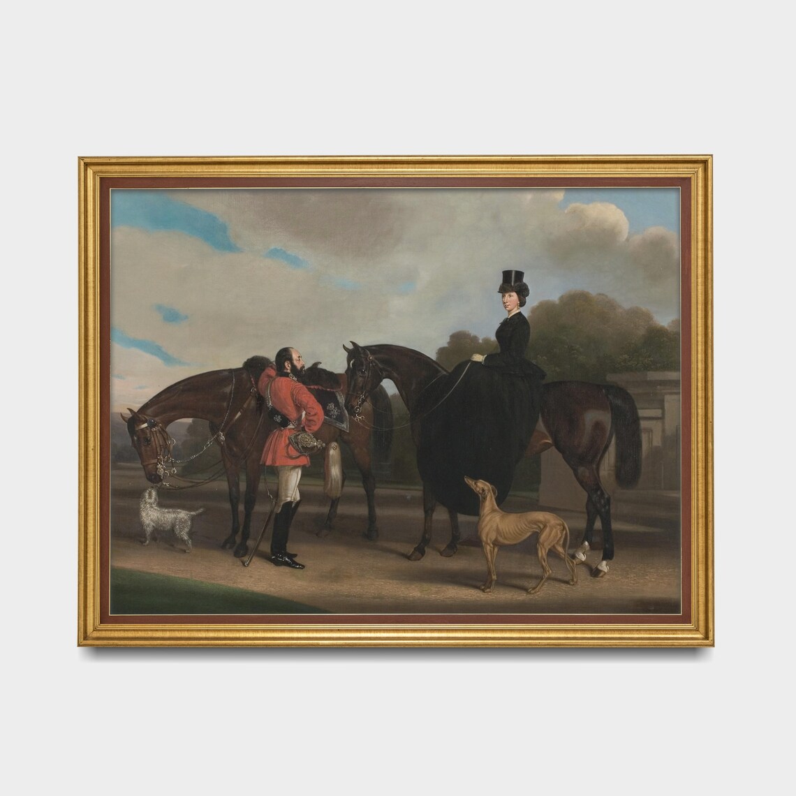 Vintage Horse Painting, Rustic Farmhouse Wall Art - Image 3