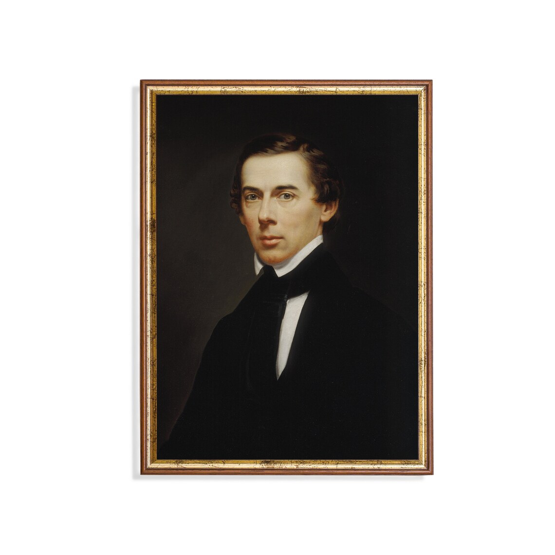 Vintage Gentleman Portrait, Rustic Wall Art Print