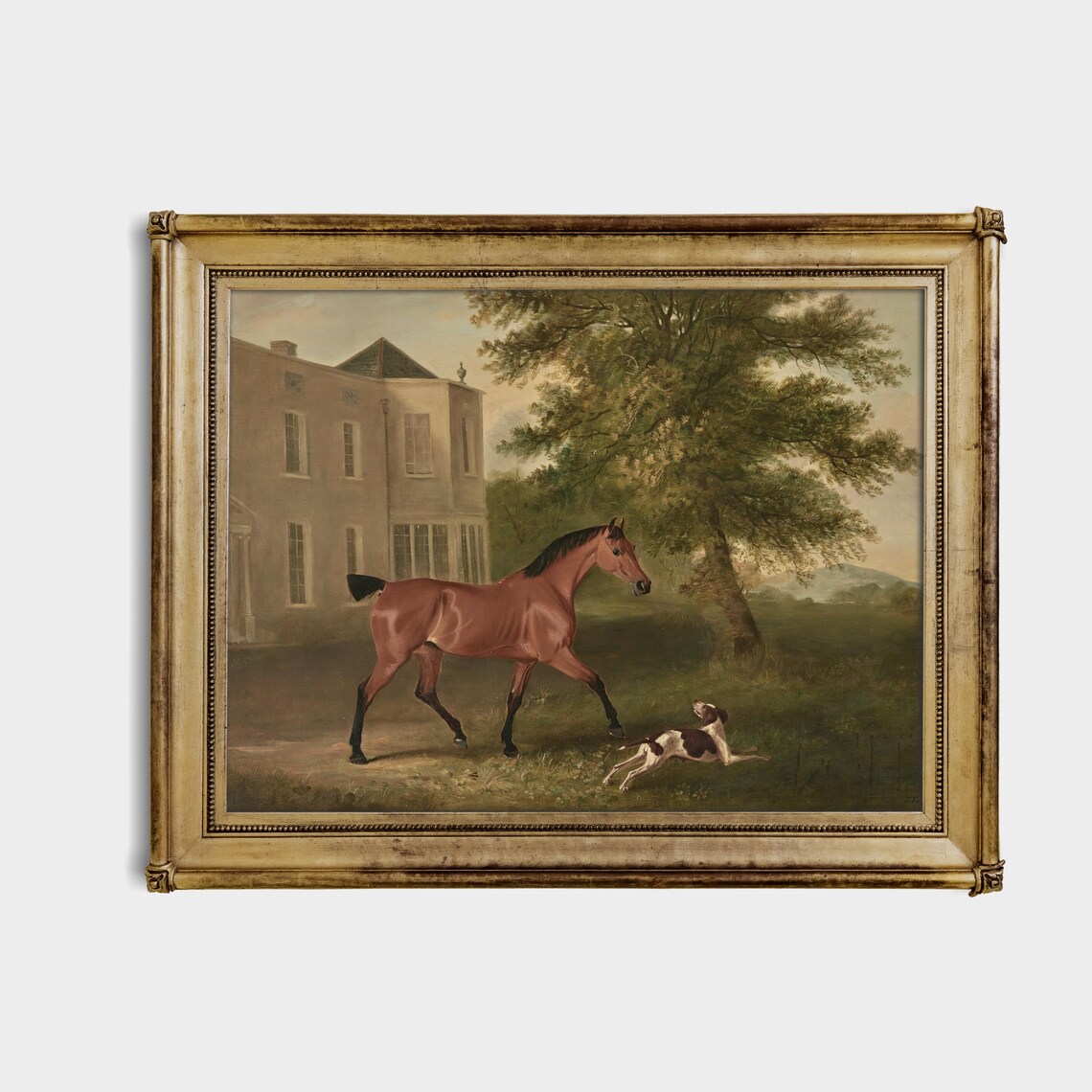 Vintage Horse and Dog Art Print, Farmhouse Decor - Image 4