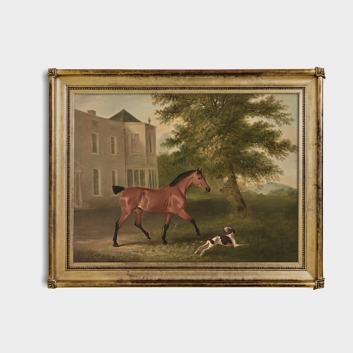 Vintage Horse and Dog Painting, Farmhouse Art Print - Image 2